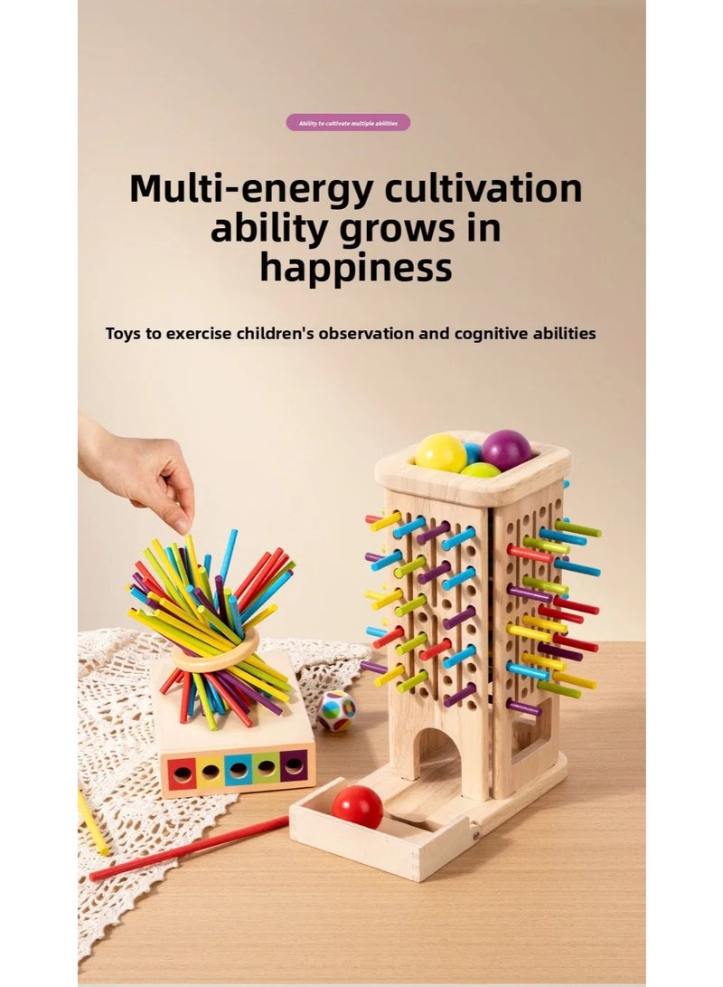 Aijmil Interactive wooden stick for parent-child play, spatial reasoning training puzzles, educational balance toy, wooden gift set - Image 5